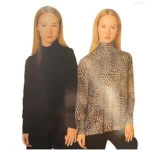 Adrienne Vittadini Women's Relaxed Fit Turtleneck 2-Pack NWOT